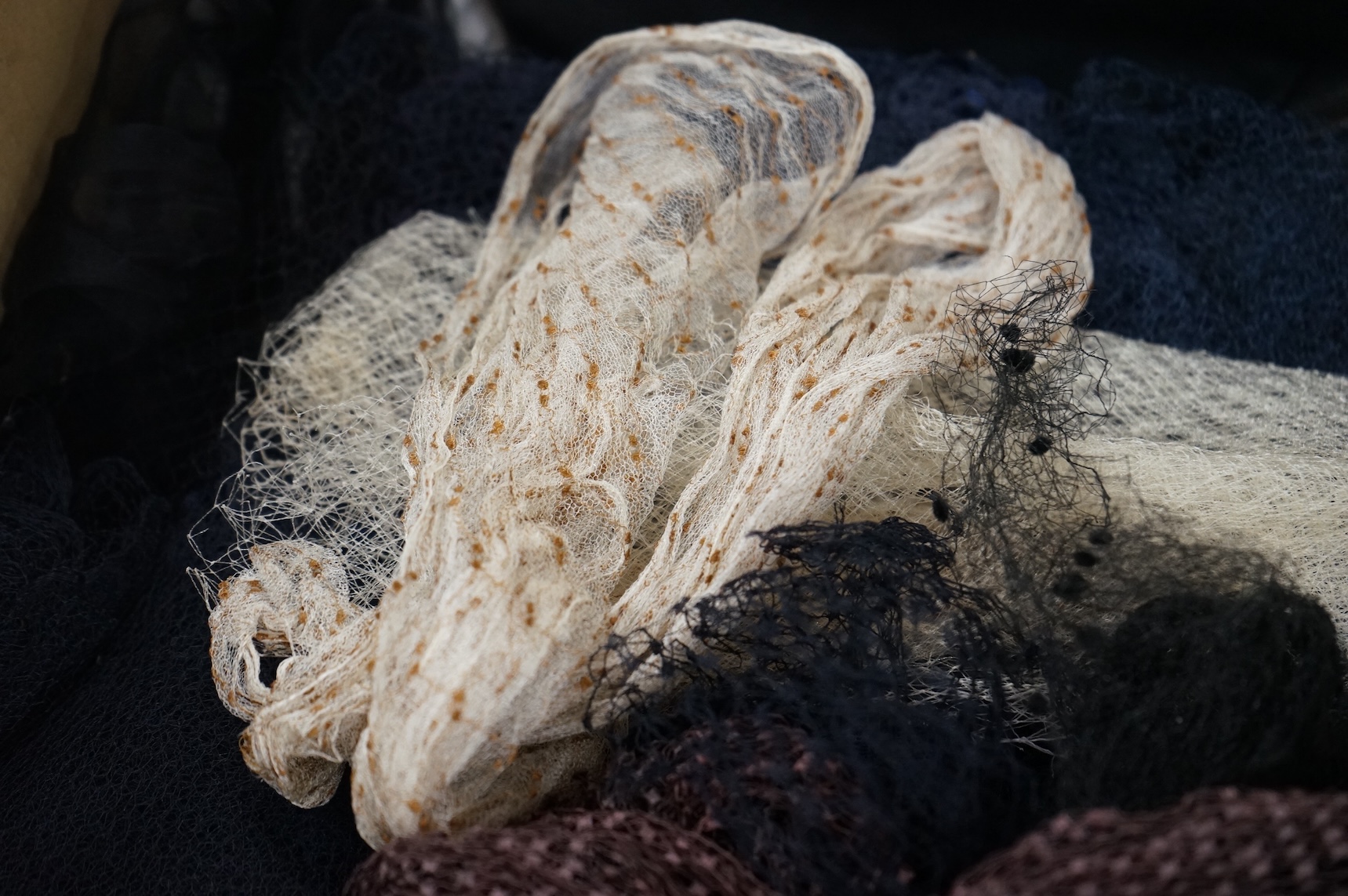 A large collection of hat veiling and netting from the early 20th century to mid 20th century.